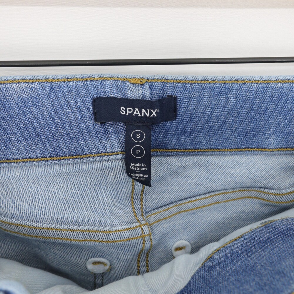 Spanx Everywear Flare Jeans Womens S Blue Pull On High Rise Shaping Stretch - Picture 9 of 12